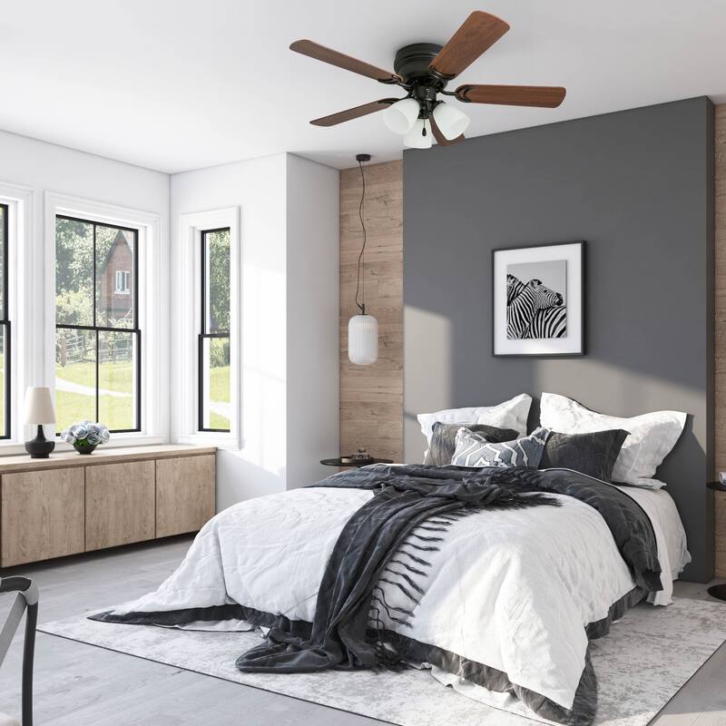 42" Prominence Home Whitley Bronze Indoor LED Ceiling Fan with Light, Pull Chain
