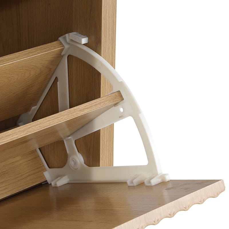 Acroma Shoe Storage Cabinet with 2 Flip Drawers Wood - 2-Tier