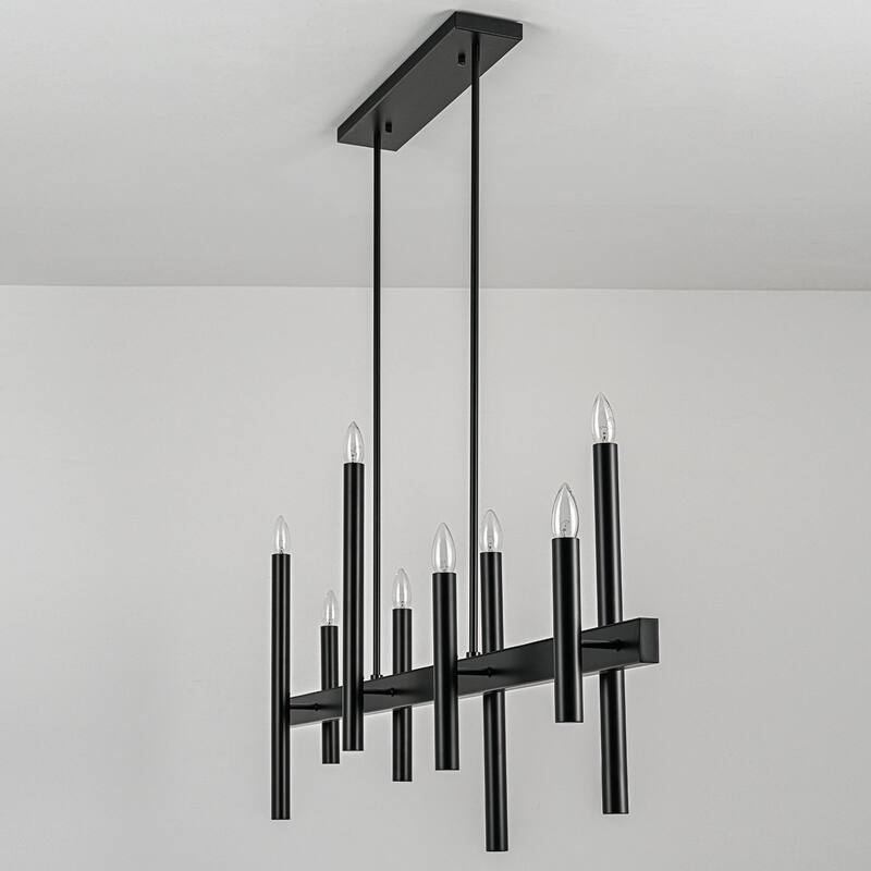 56.7'' 8-Light Linear Chandelier Kitchen Island Pendant