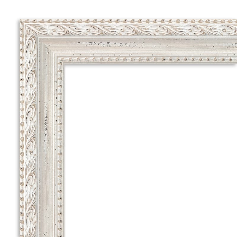 Opera Off White Non-Beveled Wood Framed Full-Length On the Door Mirror - Opera Off White - Glass Size 14x48