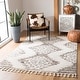 preview thumbnail 18 of 136, SAFAVIEH Moroccan Tassel Shag Iulieana Boho Tribal 2-inch Thick Rug 3' x 5' - Ivory/Brown - Rectangle