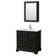 Option Dark Espresso / Carrara Cultured Marble Top /