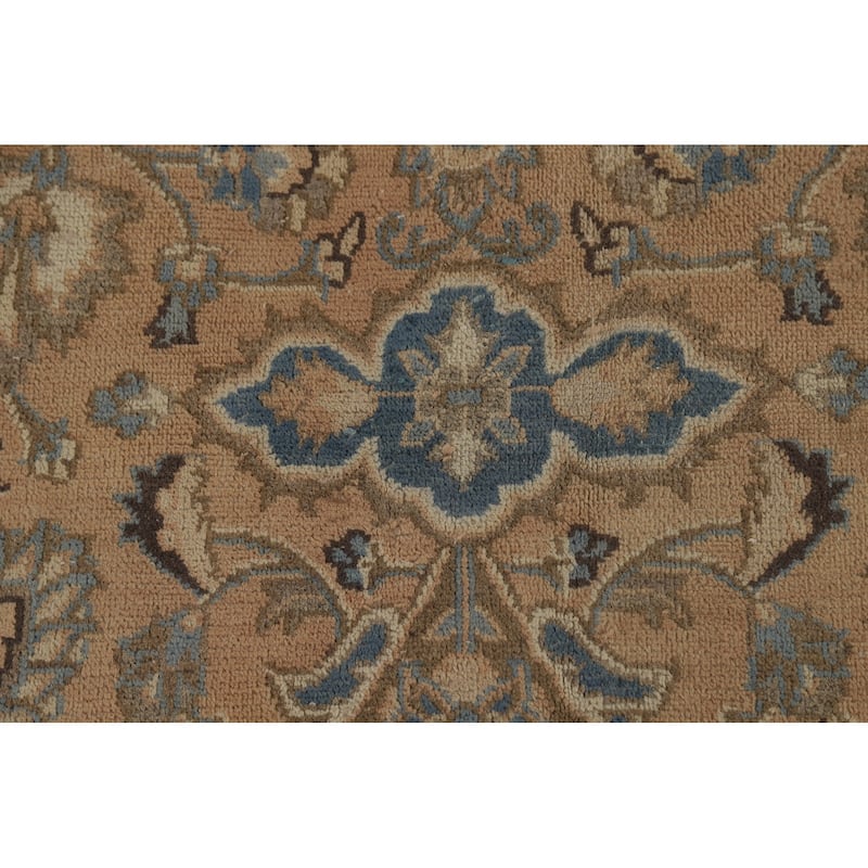 Traditional Mashad Persian Vintage Area Rug Handmade Wool Carpet - 6'2" x 9'3"