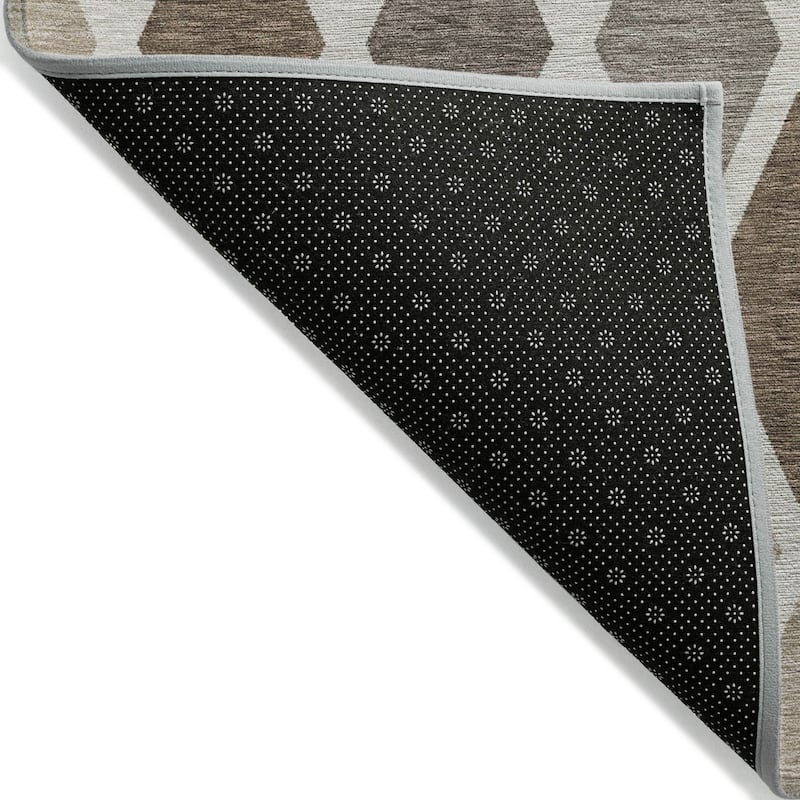 Machine Washable Indoor/ Outdoor Chantille Diamond Prism Rug