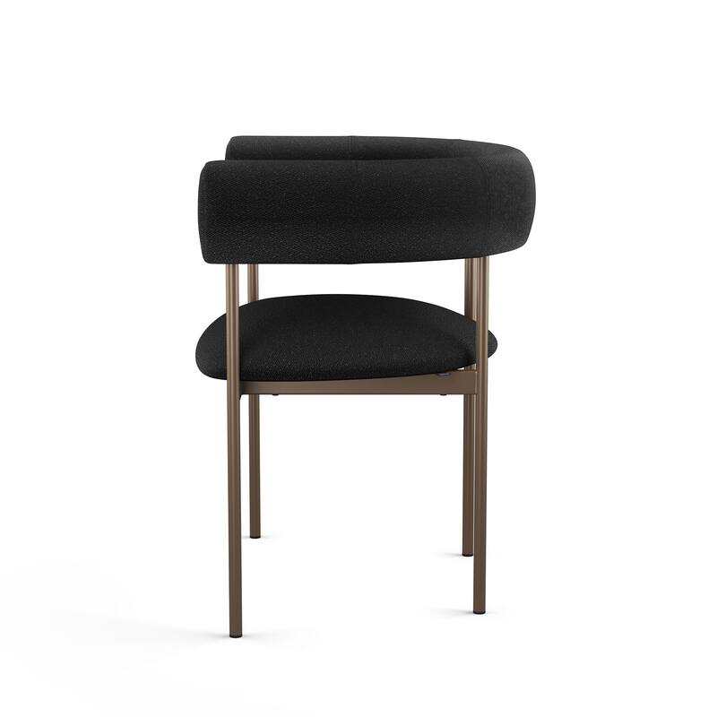 Amisco Julius Upholstered Dining Chair with arms and Metal Legs