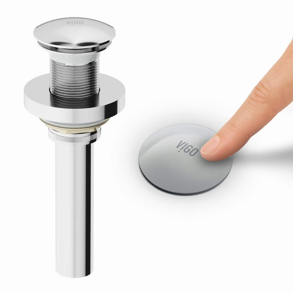 VIGO 1.75" W Vessel Bathroom Sink Pop-up Drain and Mounting Ring