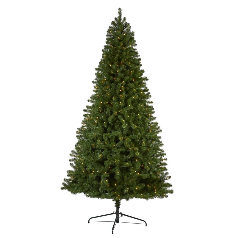 9ft Virginia Fir Artificial Christmas Tree with 600 Clear Lights and 1453 Bendable Branches - Green - 108