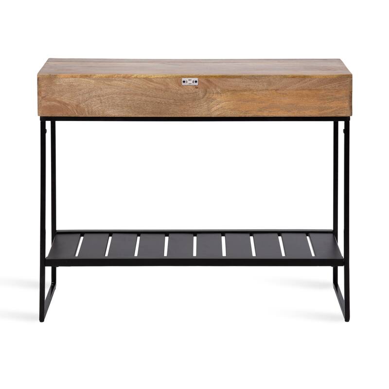 Kate and Laurel Malone Wood and Metal Console Table