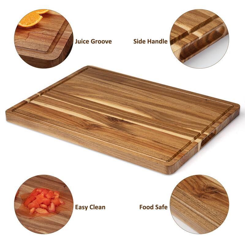 Extra Large Wooden Cutting Board Set, Heavy Duty Chopping Board