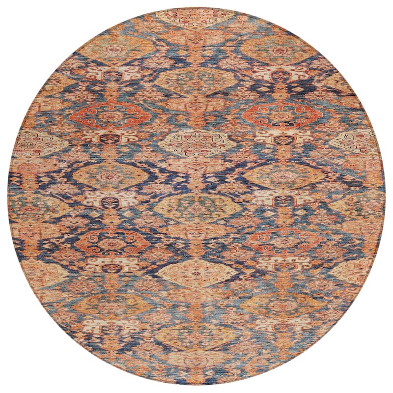HomeRoots Damask Transitional Rectangle Outdoor Rug