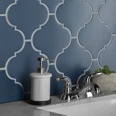 Merola Tile Provenzale Lantern Bleu 8" x 8" Porcelain Floor and Wall Tile