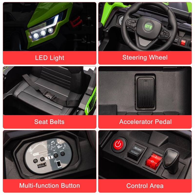 24V Ride on UTV,130w Electric Powered UTV