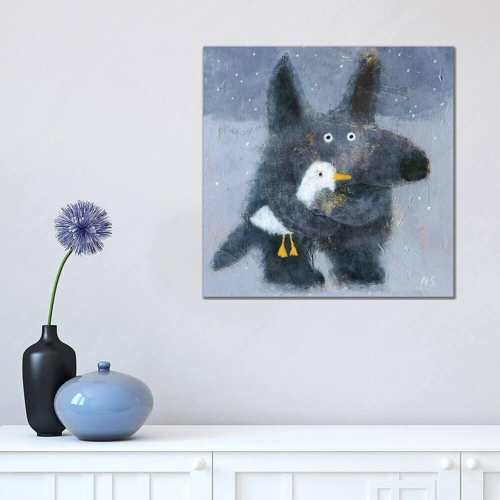 iCanvas "The Wolf Hugs The Duck" by Natalia Shaloshvili Canvas Print