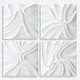 preview thumbnail 1 of 4, Uttermost 04368 Snowdrift 15" x 15" Sculptural Wall Panels - Set of 4 White