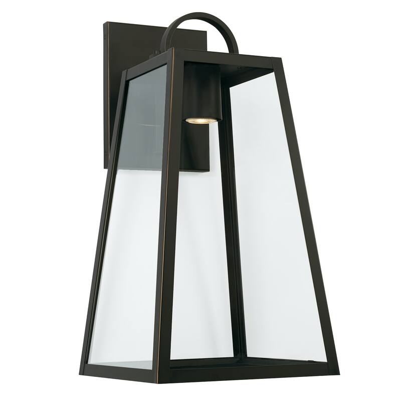 Leighton 23" Tall 1-light Minimal Light Pollution Outdoor Wall Lantern w/ Clear Glass - Oiled Bronze