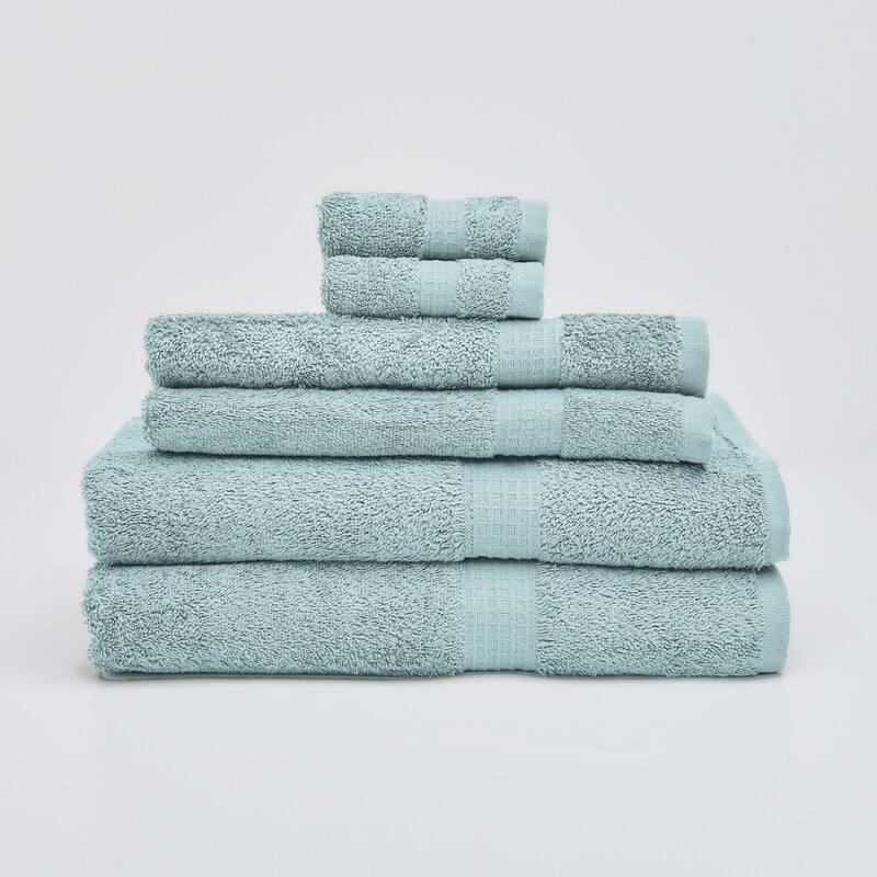 Classic Touch 6-Piece 100 Cotton Towel Set