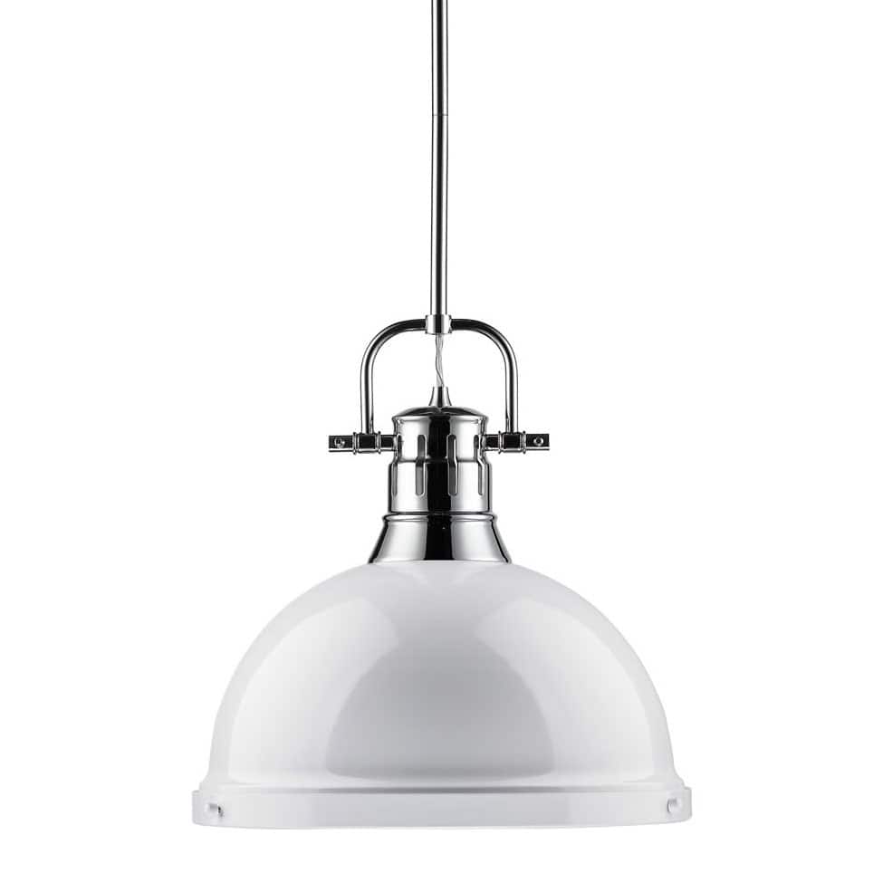 Golden Lighting Duncan Single Light 14" Wide Pendant