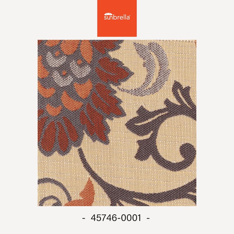 Corvus Annette Sunbrella Outdoor Acacia Wood Loveseat