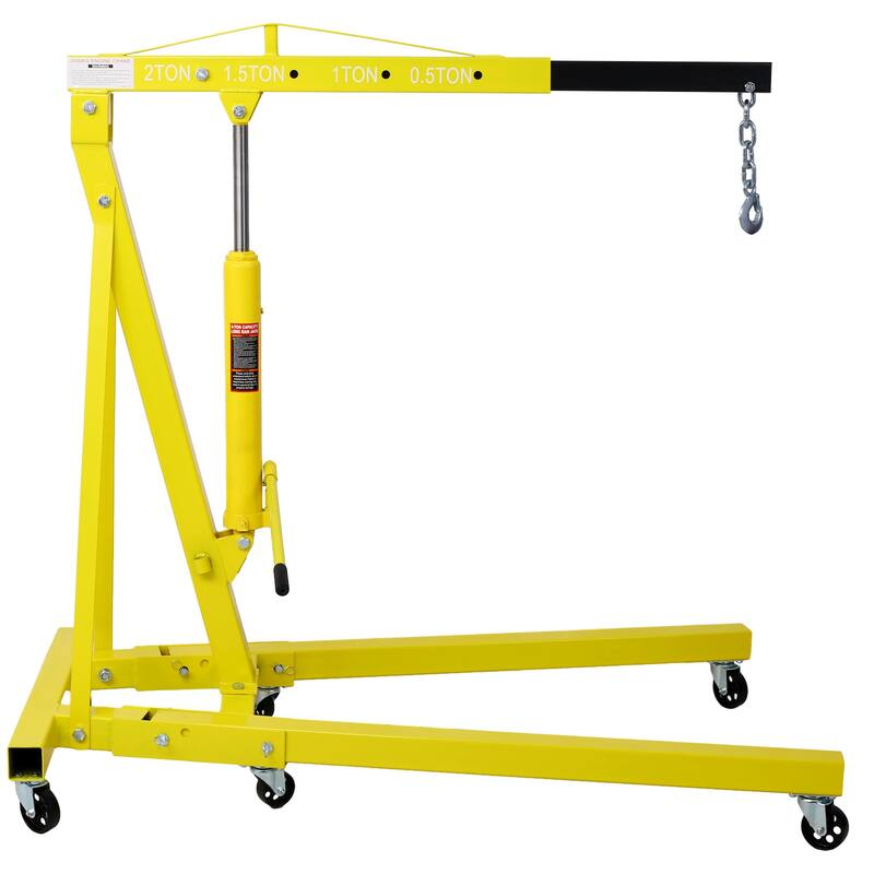2 Ton Folding Engine Hoist Lift with 6 Caster Wheels