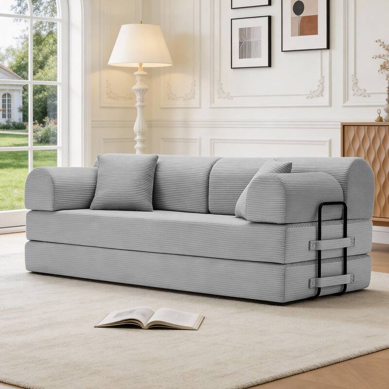 Convertible Sofa Bed Multifunctional Folding Sofa Couch Living Room 3-Seater Sofa Couch Settee