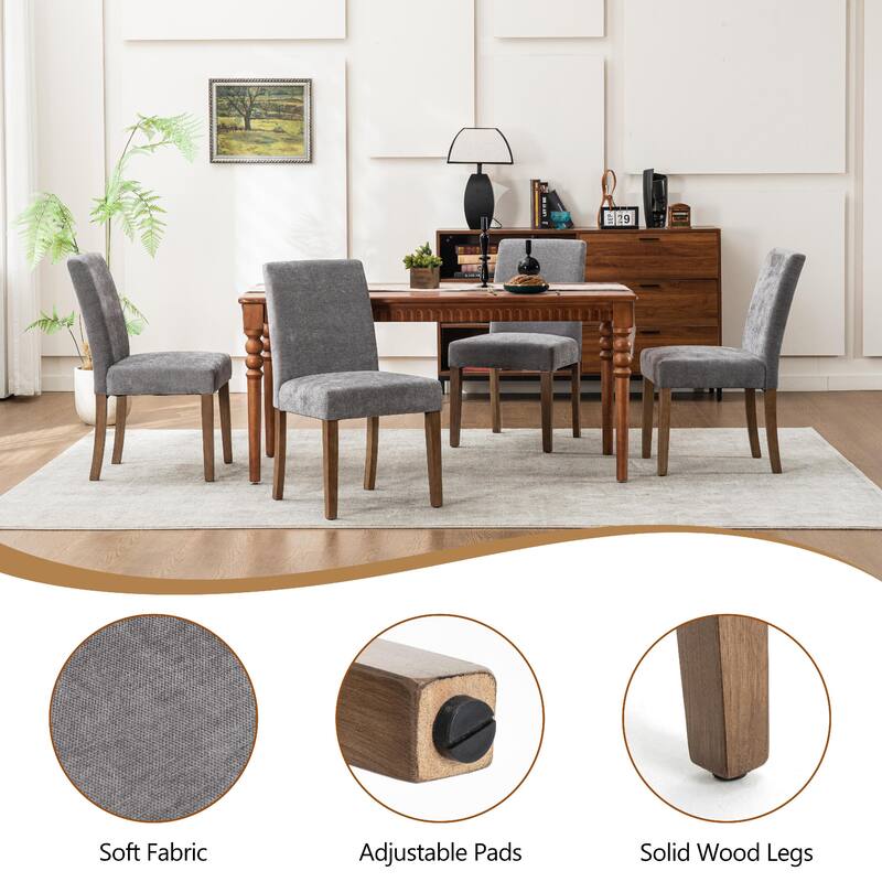Upholstered Dining Chairs Set of 4, Armless Kitchen Chairs