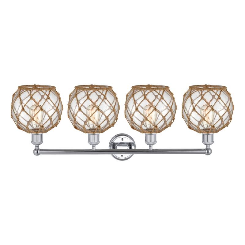 Innovations Lighting Endless Possibilities Edison - Farmhouse Rope - 4 Light 35" Bath Vanity Light