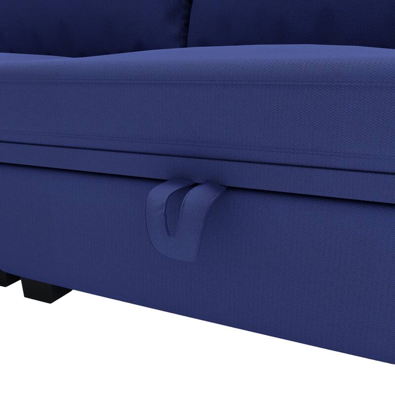 Linen Fabric U Shaped Modular Couch Set with Ottomans and Storage Seats