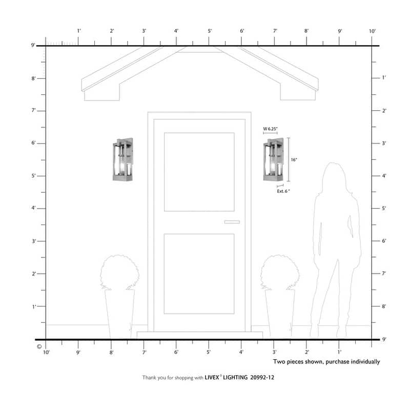 Livex Lighting 1-Light Outdoor Wall Lantern, 20992