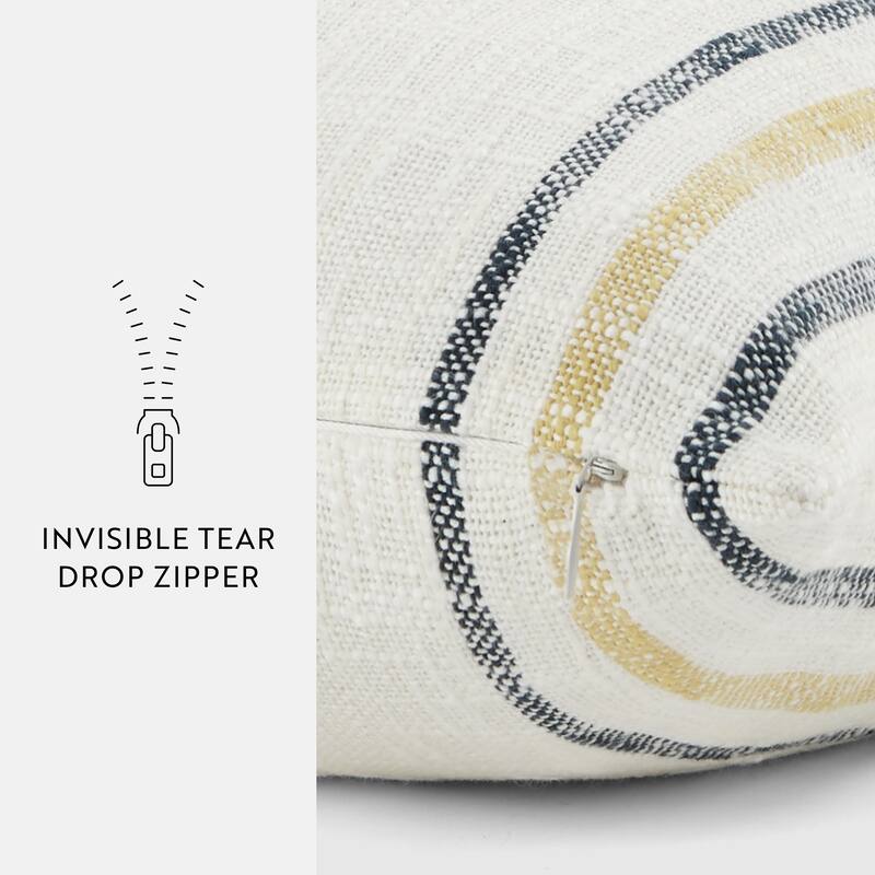 Yarn-Dyed Cotton Decor Throw Pillow in Framed Stripe