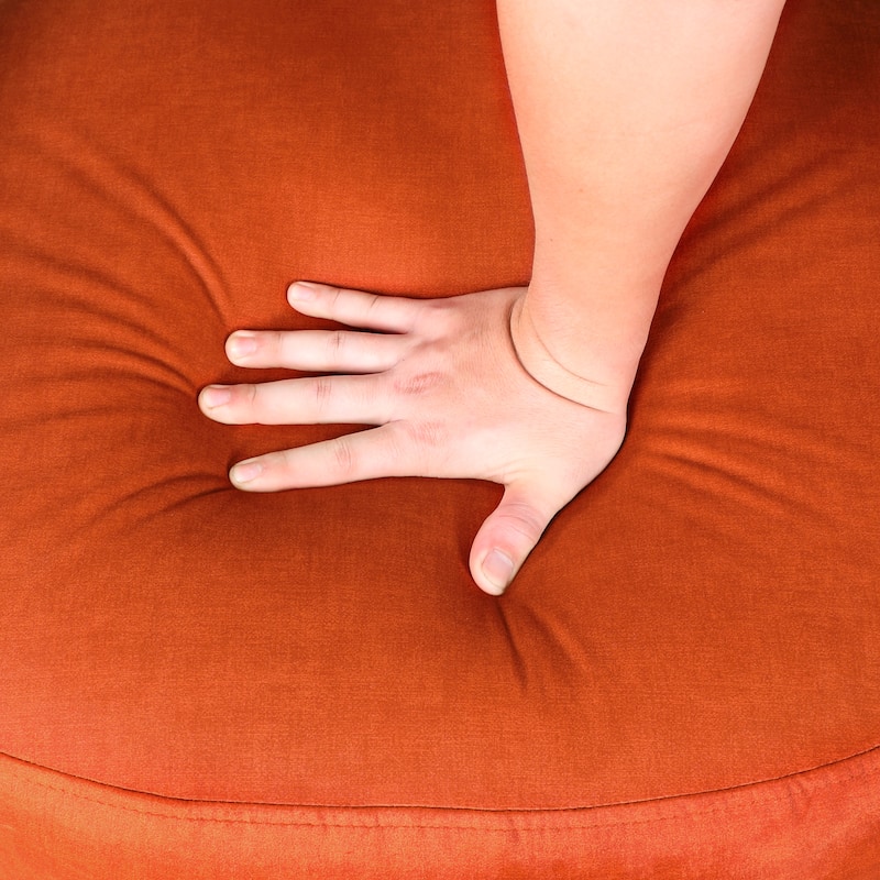 Arden 27" Velvet Swivel Chair - 360-Degree Metal Swivel Base