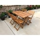 preview thumbnail 1 of 9, International Caravan Royal Fiji 5-piece Acacia Patio Dining Set