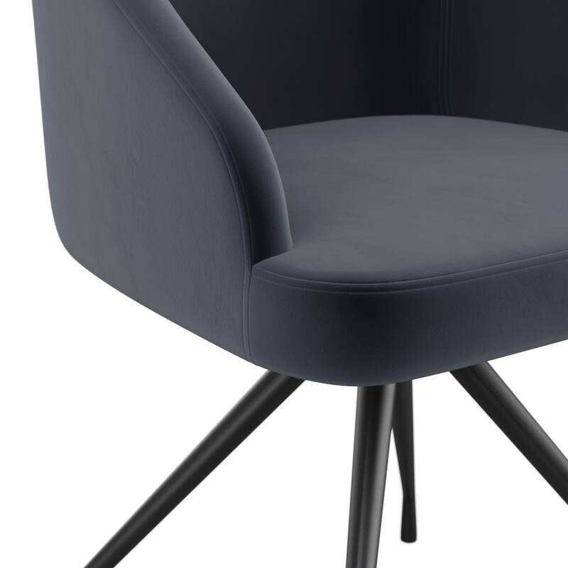 Martha Stewart Upholstered Stationary Swivel Home Office Chair