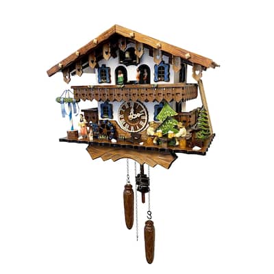 15" Engstler Battery-Operated Bavarian Full Size Cuckoo Wall Clock