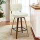 preview thumbnail 170 of 199, 26"/29" Swivel Bar Stools/ Counter Stools with Bentwood Legs Single - Cream White-PU Back - Counter Height