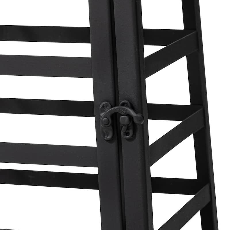 Glitzhome Set of 2 Modern Farmhouse Metal Trapezoid Lanterns Hanging Candle Holders - On Sale ...