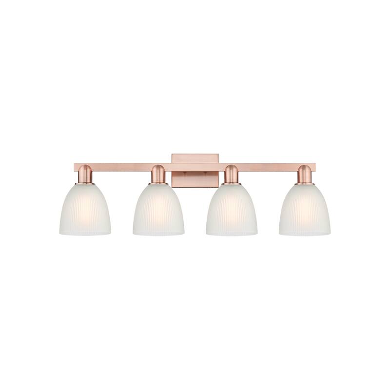 Innovations Lighting Endless Possibilities Arcadia - Castile - 4 Light 33" Bath Vanity Light - Antique Copper/White