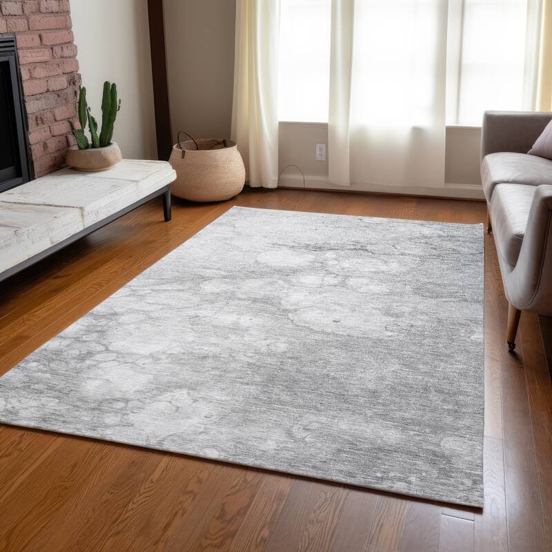 Machine Washable Indoor/ Outdoor Chantille Abstract Modern Rug