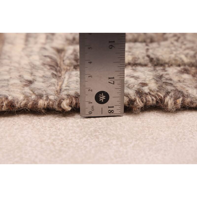 ECARPETGALLERY Hand-knotted Looma Brown Wool Rug - 7'7 x 9'11