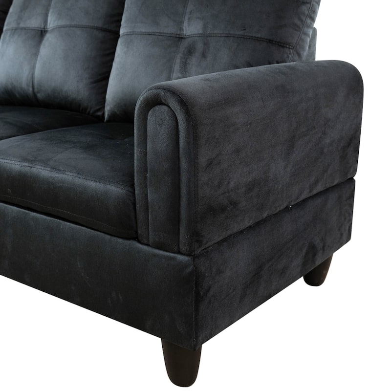 KISRAIS 97" Wide 3-Piece Upholstered Sectional Sofa Set for Small Spaces