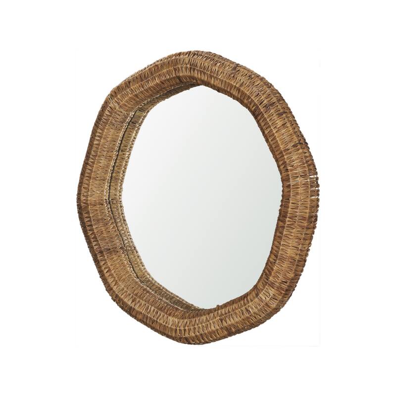 Warrick 36" Woven Water Hyacinth Mirror - 36" Round