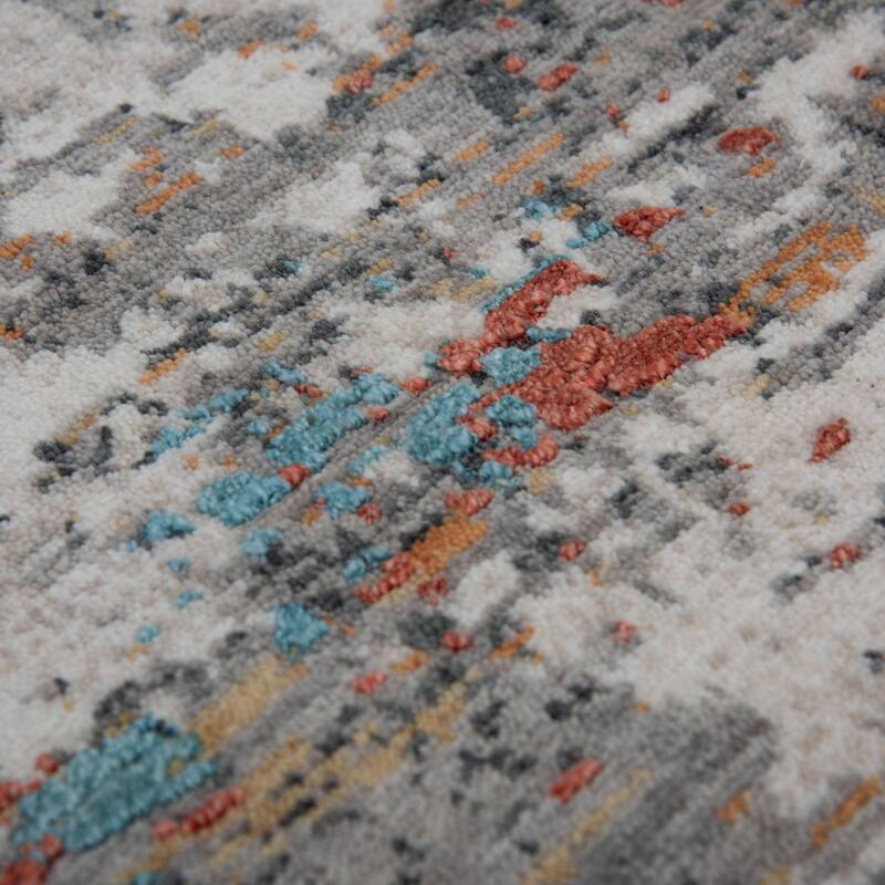 Alora Decor Cosmopolitan Contemporary Gray Wool/Tencel Area Rug