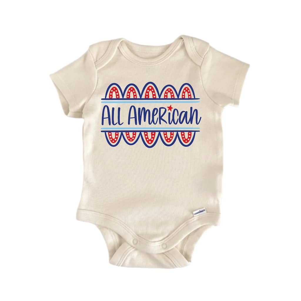 All American July 4th - Baby Boy Girl Clothes Bodysuit Funny Cute