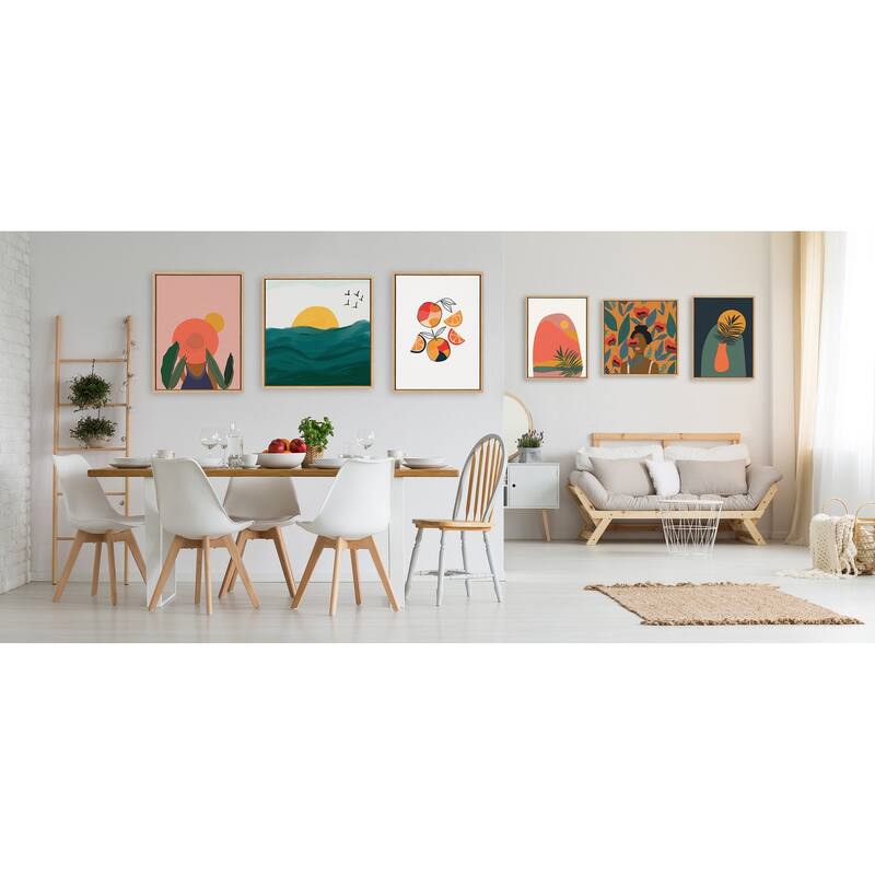 Kate and Laurel Sylvie Juicy Citrus Framed Canvas by Oris Eddu