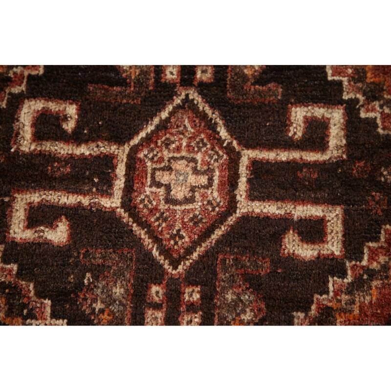 Tribal Shiraz Persian Vintage Area Rug Hand-knotted Wool Carpet - 3'9"x 5'0"