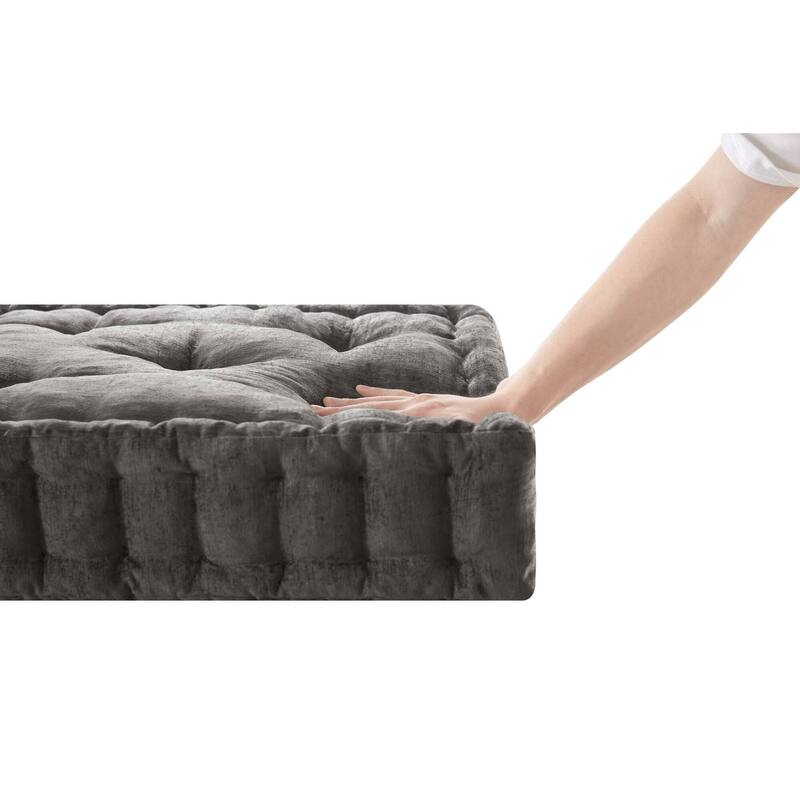 Intelligent Design Azza Poly Chenille Square Floor Pillow Cushion