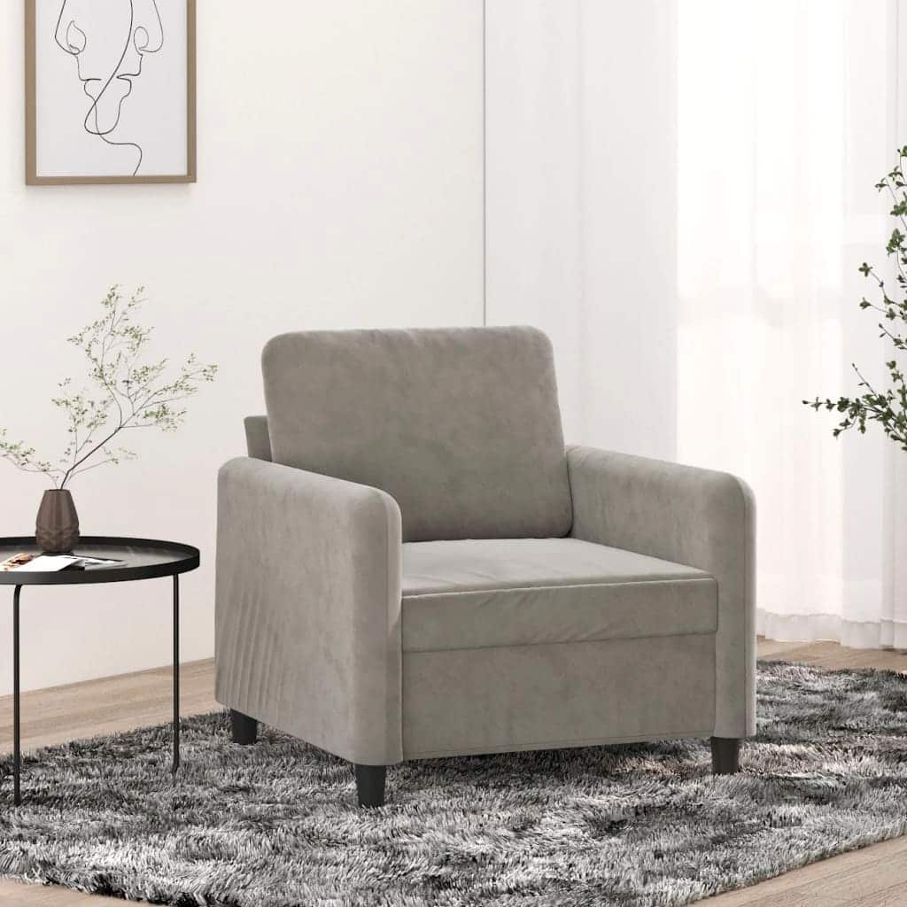 vidaXL Sofa Chair Living Room Accent Upholstered Chair with Armrest Velvet