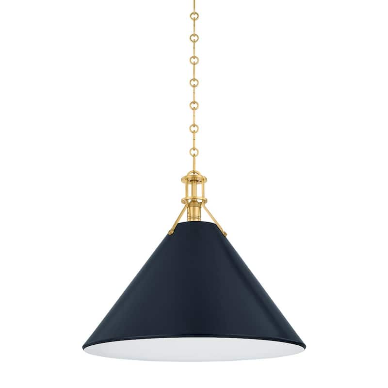 Hudson Valley Lighting MDS352L Painted No. 2 21" Wide Pendant - Aged Brass / Distressed Bronze