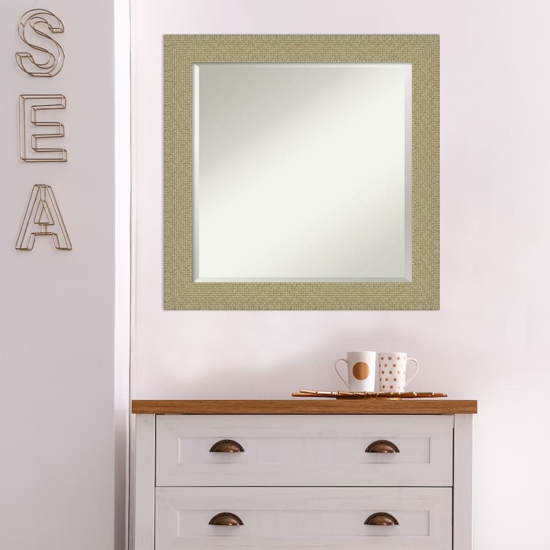 Beveled Bathroom Wall Mirror - Mosaic Gold Frame