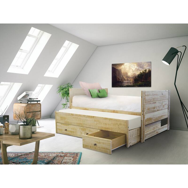 Taylor & Olive Begonia Twin Bed with Twin Trundle & 3 Built in Drawers