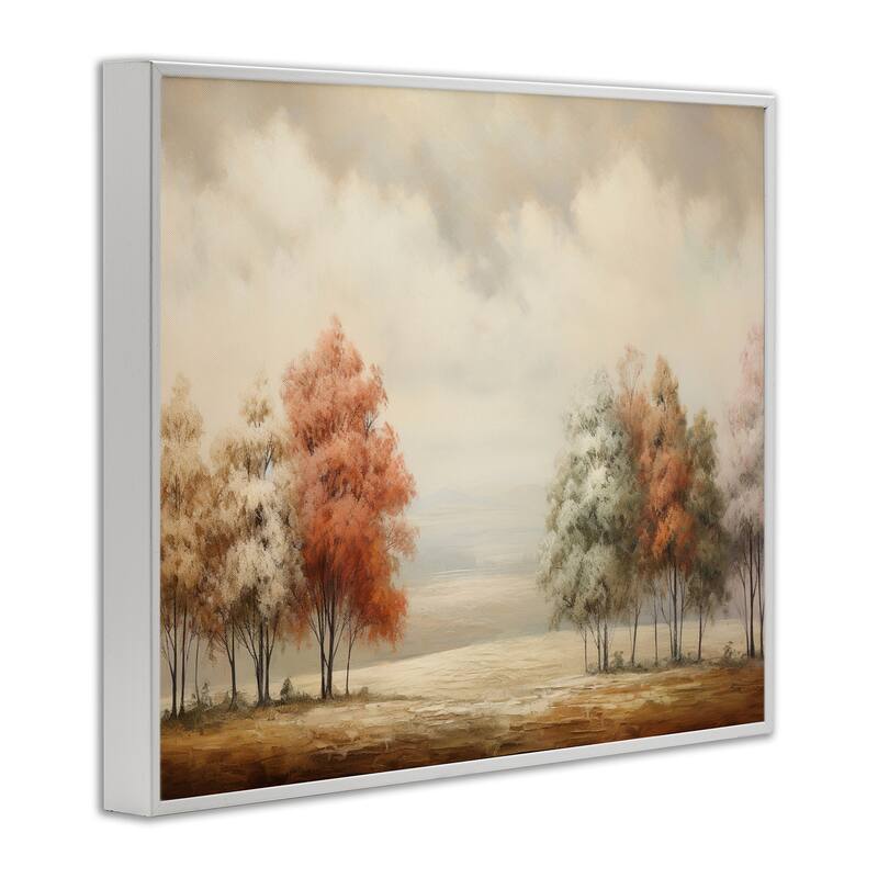 Stupell Muted Autumn Treeline Framed Giclee Art Design By Franklyn Gregory